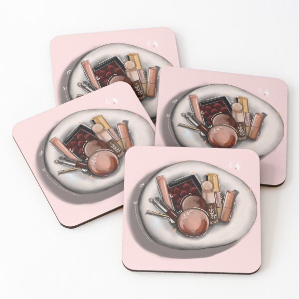 Item preview, Aesthetic Makeup and Cosmetics Flat Lay Art designed and sold by Vanta5hade.