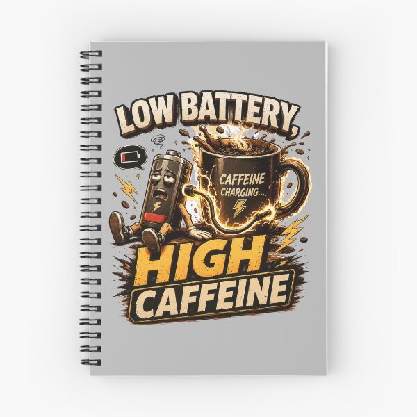 Item preview, Low Battery High Caffeine Funny Coffee designed and sold by pradeepvisuals.