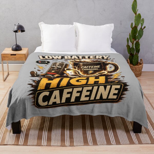 Item preview, Low Battery High Caffeine Funny Coffee designed and sold by pradeepvisuals.