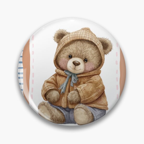 Artikelvorschau, Teddybär in blau gefüttertem Rahmen entworfen und verkauft von TeeGeeTees.