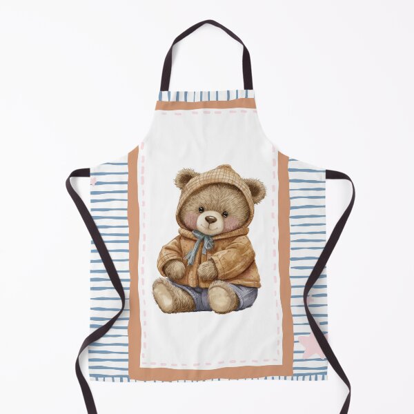 Item preview, Teddy Bear in Blue Lined Frame designed and sold by TeeGeeTees.