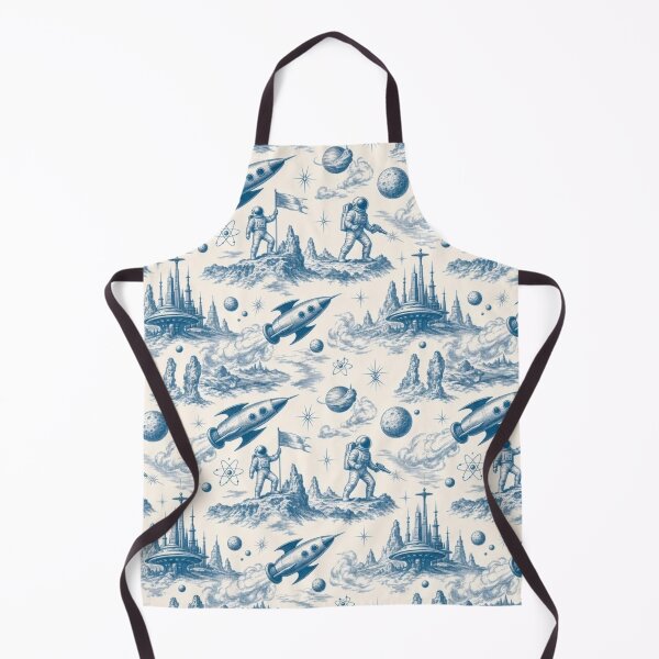 Item preview, Retro Sci-Fi Rocket Toile Pattern Atomic Space Age designed and sold by StickyGuys.