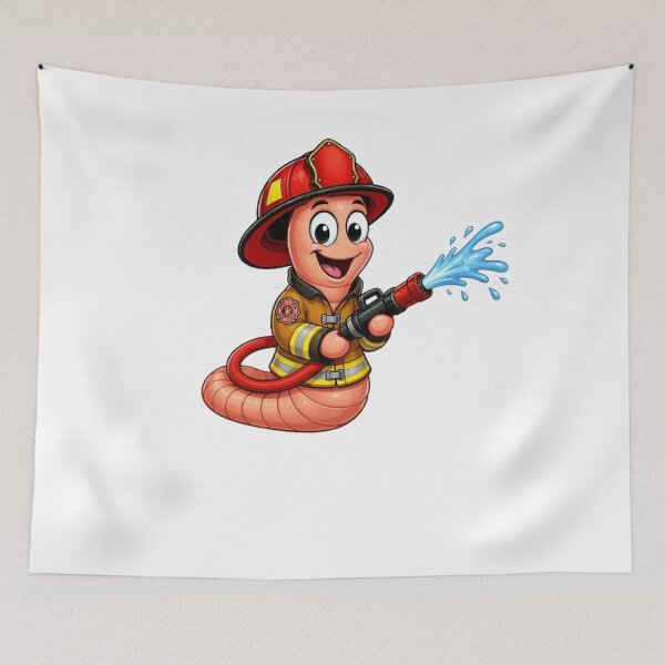 Item preview, worm firefighter designed and sold by Gokuxtreme.