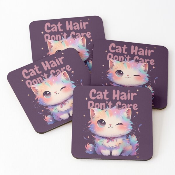Item preview, Cat Hair Don't Care Funny Kawaii Cat | Cute Cat Lover Design designed and sold by RockyFem.
