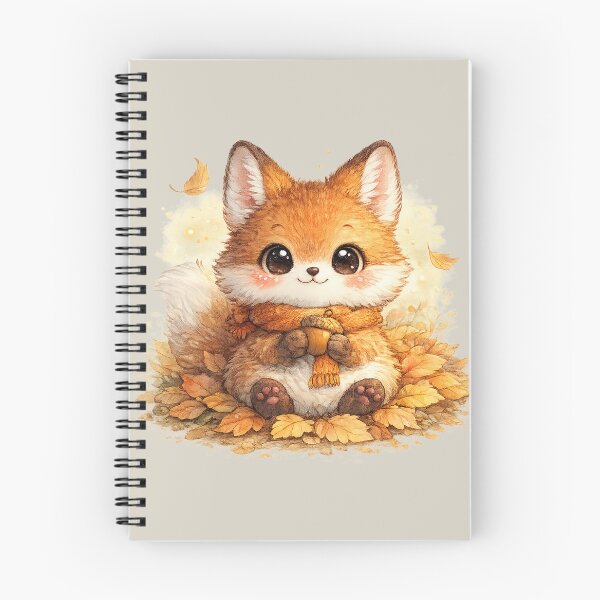 Item preview, Kawaii Fox Kit Watercolor Cute Baby Fox Autumn Chibi Woodland Illustration designed and sold by MagicMakerPh.
