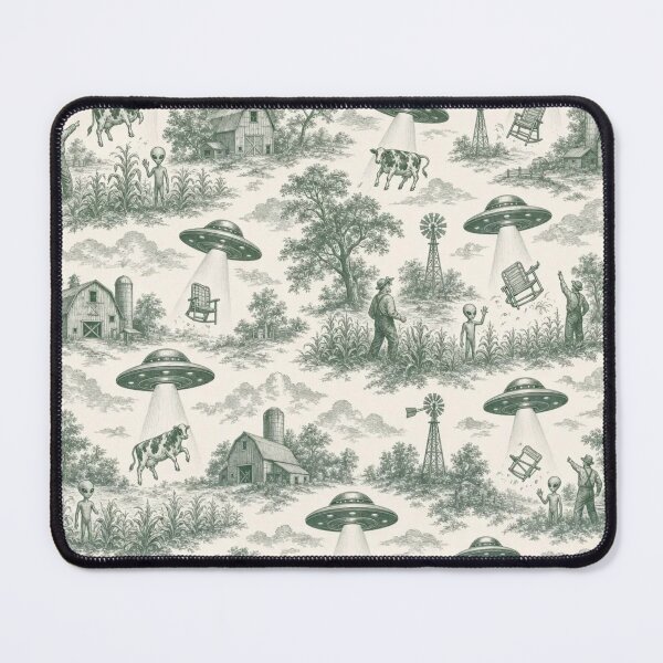Item preview, Vintage UFO Abduction Toile Pattern Retro Alien designed and sold by StickyGuys.