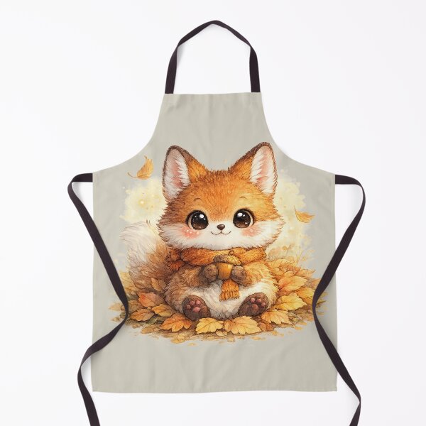 Item preview, Kawaii Fox Kit Watercolor Cute Baby Fox Autumn Chibi Woodland Illustration designed and sold by MagicMakerPh.