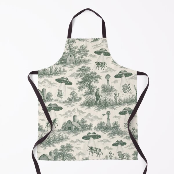 Item preview, Vintage UFO Abduction Toile Pattern Retro Alien designed and sold by StickyGuys.