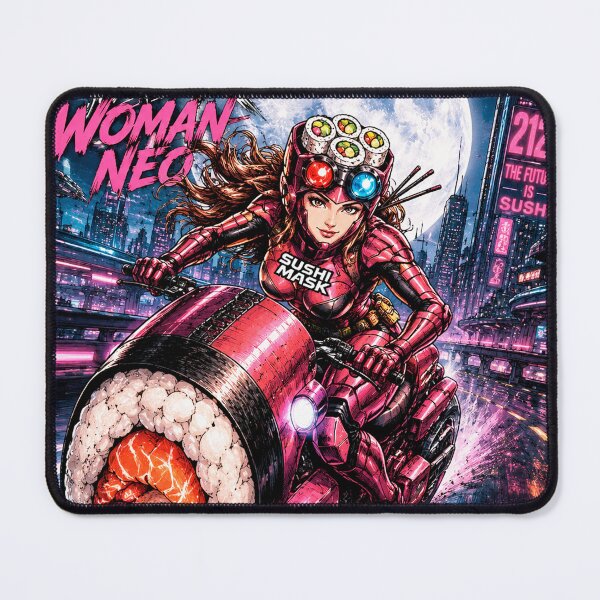 Item preview, SUSHI MASK WOMAN NEO: Cyberpunk Biker Hero of 2126 designed and sold by Japan Cyberpunk Universe & Surreal Characters.
