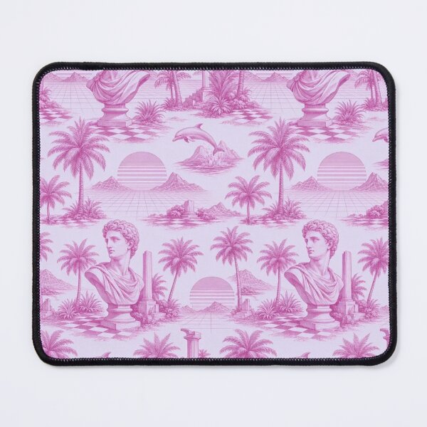 Item preview, Vaporwave Palm Statue Toile Pattern Retro Sunset designed and sold by StickyGuys.