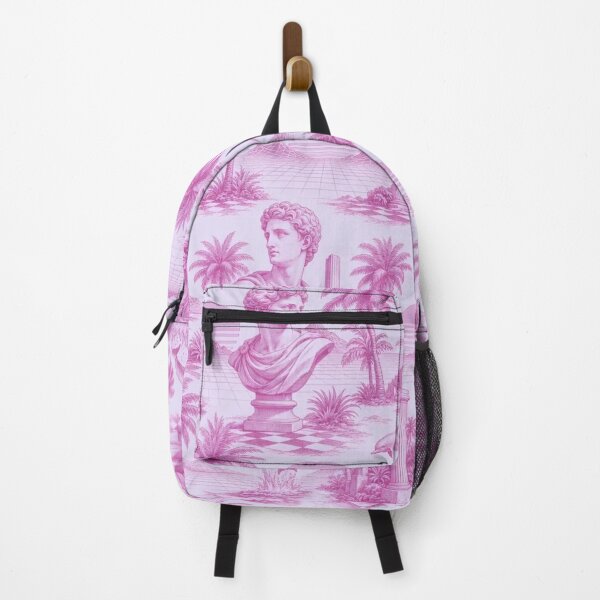 Item preview, Vaporwave Palm Statue Toile Pattern Retro Sunset designed and sold by StickyGuys.