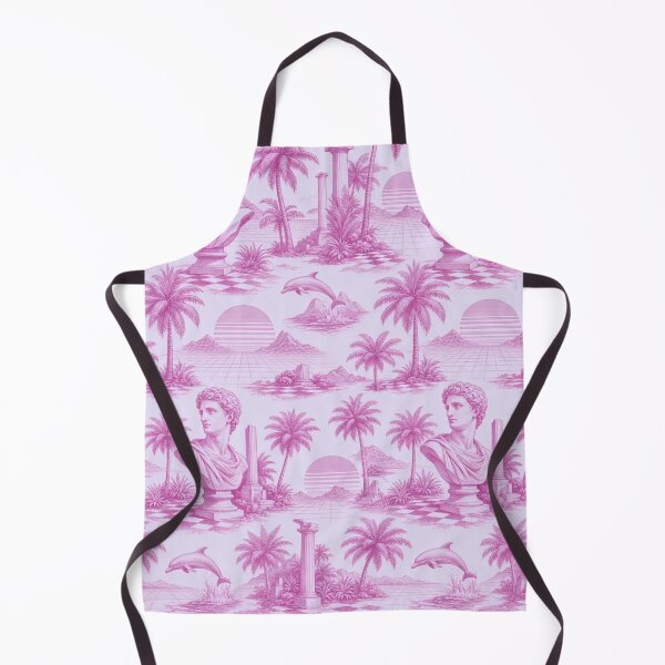 Item preview, Vaporwave Palm Statue Toile Pattern Retro Sunset designed and sold by StickyGuys.