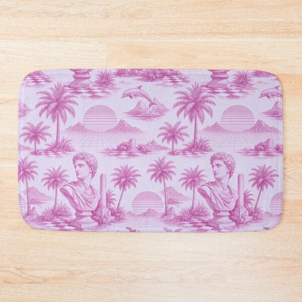 Item preview, Vaporwave Palm Statue Toile Pattern Retro Sunset designed and sold by StickyGuys.