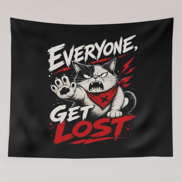 Item preview, Everyone Get Lost - Grumpy Cat Bandana Art designed and sold by VONJU.