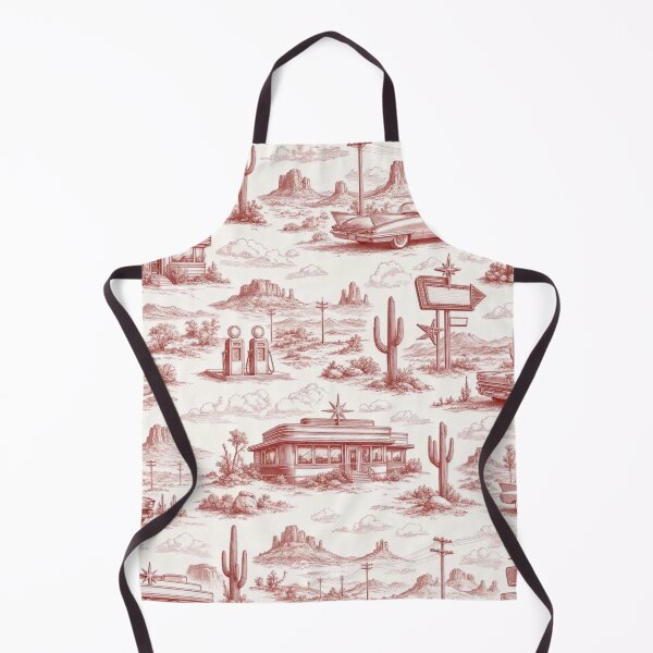 Item preview, Retro Diner Motel Toile Pattern Vintage Americana designed and sold by StickyGuys.