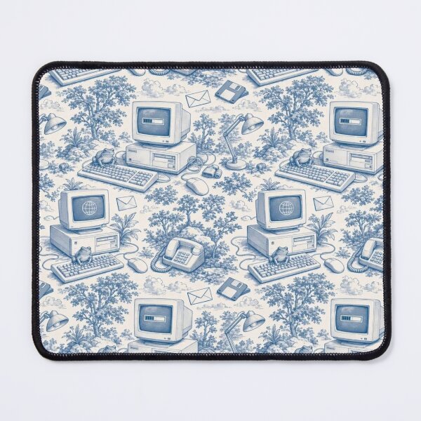 Item preview, Y2K Dial Up Computer Toile Pattern Retro Internet designed and sold by StickyGuys.