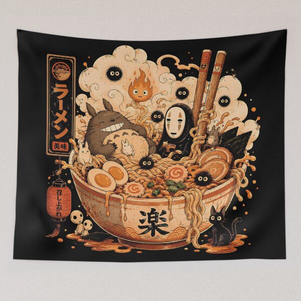 Item preview, Cute kawaii toro ramen [[totoros's]] eating -%[ghiblis]%- aways dragon designed and sold by uwwooshop.
