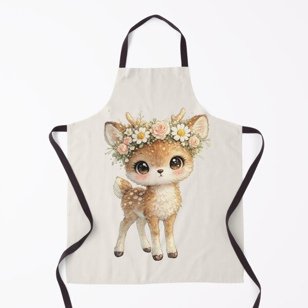 Item preview, Kawaii Baby Deer with Flower Crown Watercolor Cute Woodland Fawn Illustration designed and sold by MagicMakerPh.
