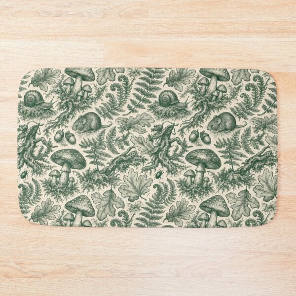 Item preview, Dark Cottagecore Forest Floor Toile Pattern Moody Woodland designed and sold by StickyGuys.