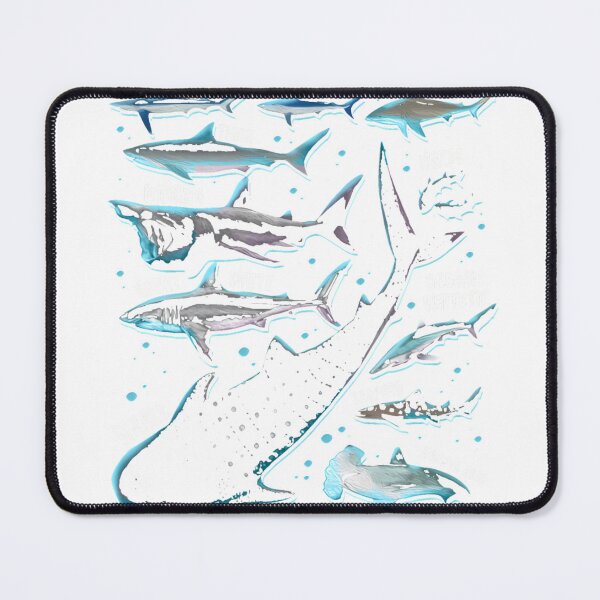 Item preview, Shark Species Shark Gifts Shark Faces Tee Marine Biology T-Shirt_15526345 designed and sold by gidget-gadget.