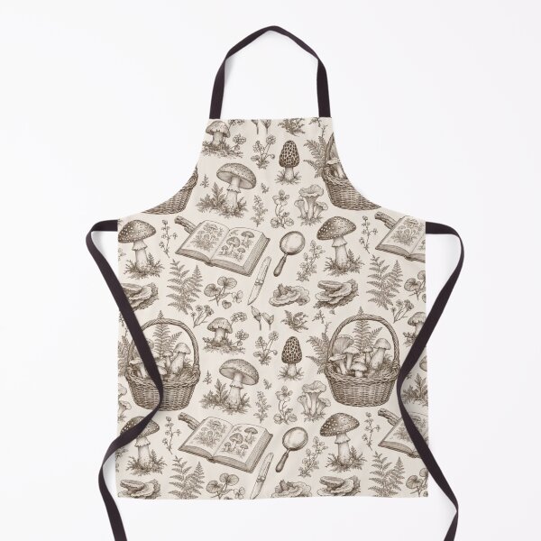 Item preview, Vintage Mushroom Foraging Toile Pattern Botanical Cottagecore designed and sold by StickyGuys.