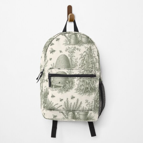 Item preview, Cottage Herb Garden Toile Pattern Vintage Bees Botanical designed and sold by StickyGuys.