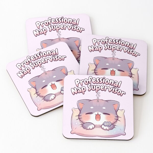 Item preview, Professional Nap Supervisor Kawaii Cat | Funny Cat Lover Gift designed and sold by RockyFem.