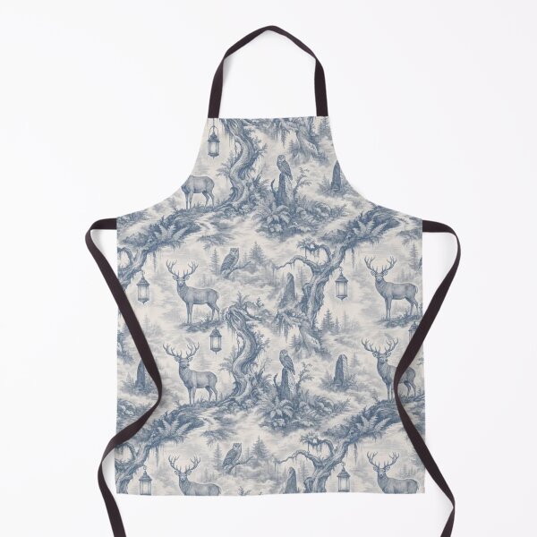 Item preview, Foggy Forest Deer Lantern Toile Pattern Ethereal Woodland designed and sold by StickyGuys.