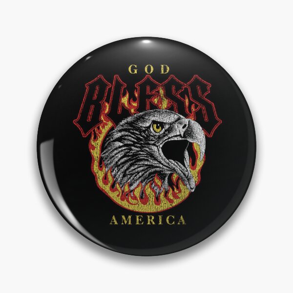 Item preview, God Bless America Flaming Patriotic Eagle designed and sold by The secret storage room.