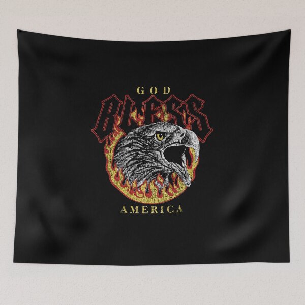 Item preview, God Bless America Flaming Patriotic Eagle designed and sold by The secret storage room.