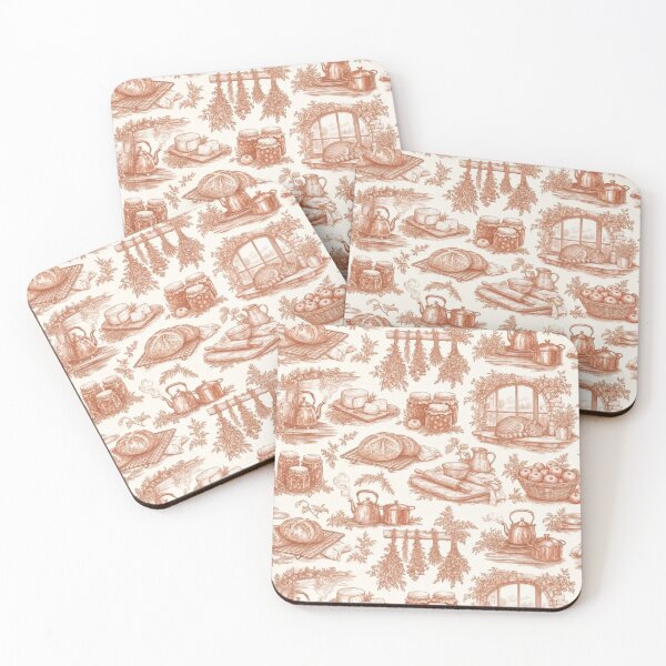 Item preview, Cottage Kitchen Harvest Toile Pattern Vintage Farmhouse designed and sold by StickyGuys.