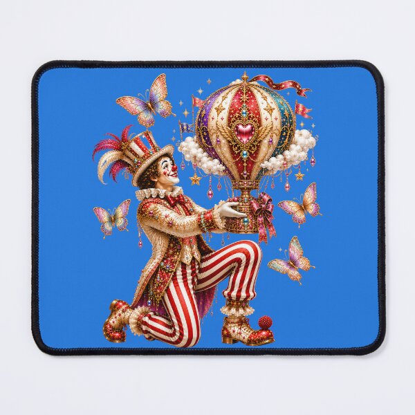 Item preview, Gift of Dreams – The Miracle Giver Clown | Fantasy Crystal Hot Air Balloon Art Nouveau Illustration designed and sold by sunbowjp stadio.