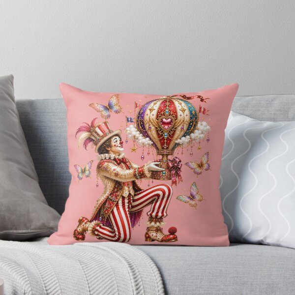 Item preview, Gift of Dreams – The Miracle Giver Clown | Fantasy Crystal Hot Air Balloon Art Nouveau Illustration designed and sold by sunbowjp stadio.
