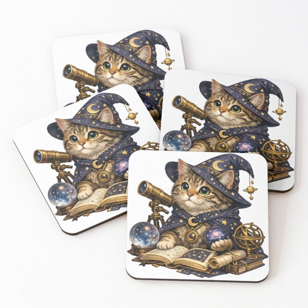 Item preview, Celestial Cat Astronomer – Cosmic Kitty Stargazing Art designed and sold by EdgeSphere.