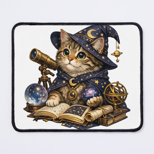 Item preview, Celestial Cat Astronomer – Cosmic Kitty Stargazing Art designed and sold by EdgeSphere.