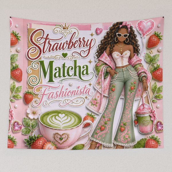 Item preview, Strawberry Matcha Collage designed and sold by K3DreamKreations .