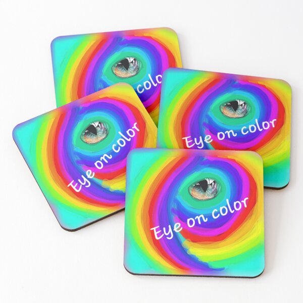 Item preview, Vibrant, swirling rainbow, psychedelic eye designed and sold by Fayes4Art.