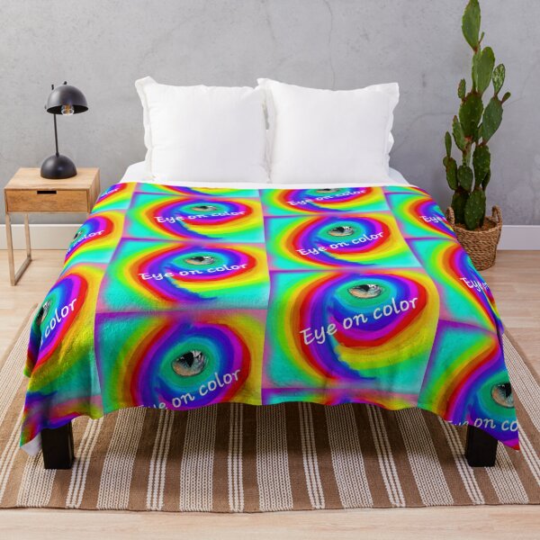 Item preview, Vibrant, swirling rainbow, psychedelic eye designed and sold by Fayes4Art.