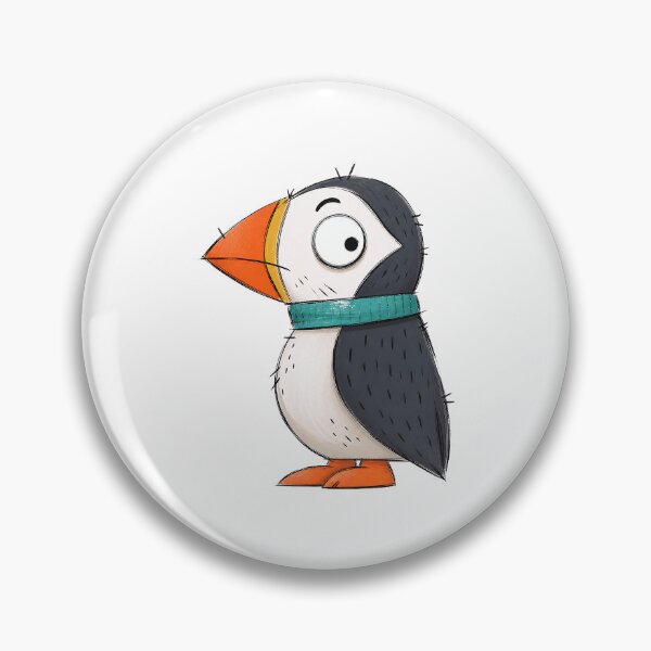 Item preview, Puffin with a Turquoise Neck Warmer designed and sold by The-Art-of-D.