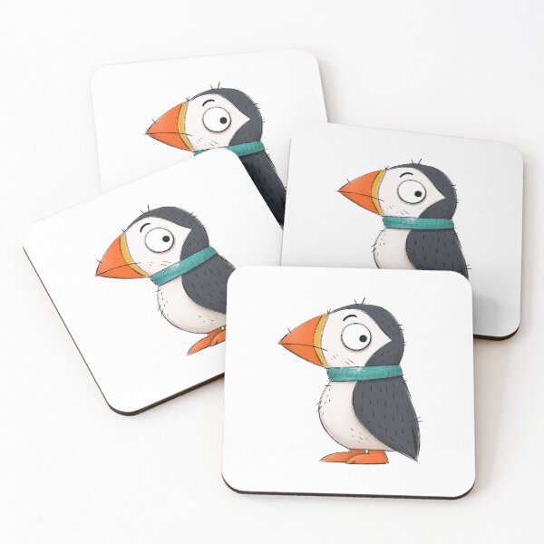 Item preview, Puffin with a Turquoise Neck Warmer designed and sold by The-Art-of-D.