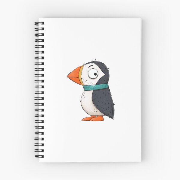 Item preview, Puffin with a Turquoise Neck Warmer designed and sold by The-Art-of-D.