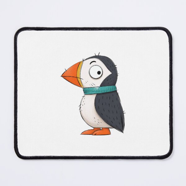 Item preview, Puffin with a Turquoise Neck Warmer designed and sold by The-Art-of-D.