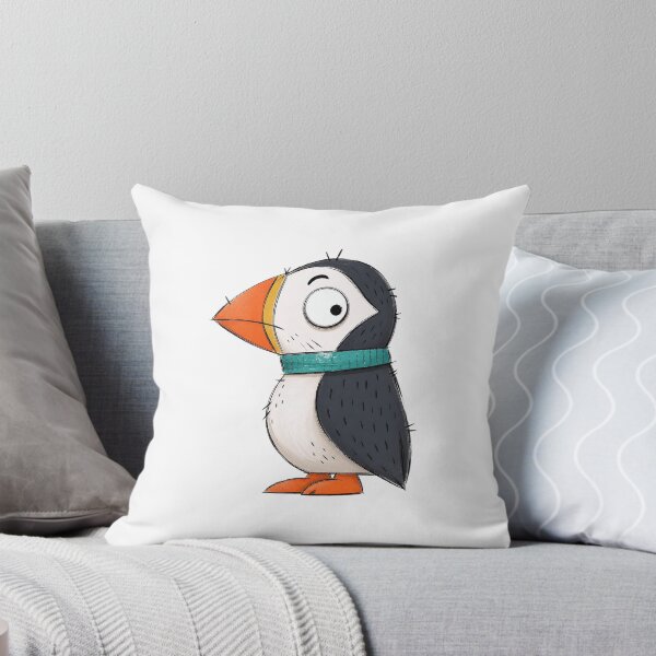 Item preview, Puffin with a Turquoise Neck Warmer designed and sold by The-Art-of-D.