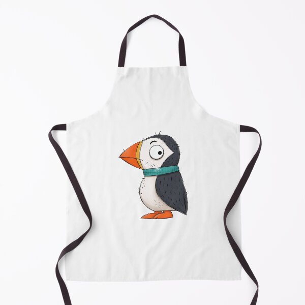 Item preview, Puffin with a Turquoise Neck Warmer designed and sold by The-Art-of-D.