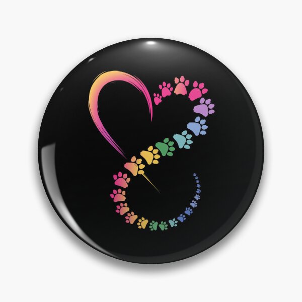Item preview, Infinity Heart Rainbow Paw Prints Design designed and sold by Dmo3HarkoArt.