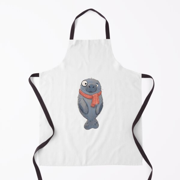 Item preview, Floating Manatee with a Coral Scarf designed and sold by The-Art-of-D.