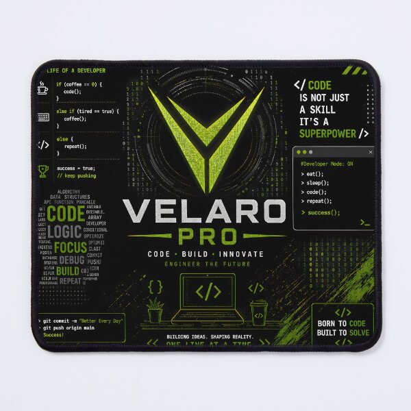Item preview, Velaro Pro Programmer Mouse Pad | Coding Desk Mat | Green Cyber Tech Developer Gaming Mousepad | Software Engineer Gift | Code Build Innovate designed and sold by Velaro Pro.