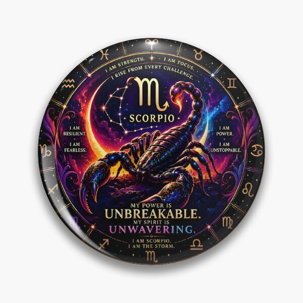 Item preview, Scorpio Unbreakable Unwavering Power Galaxy Zodiac Art designed and sold by Zodiac Celestial Art.