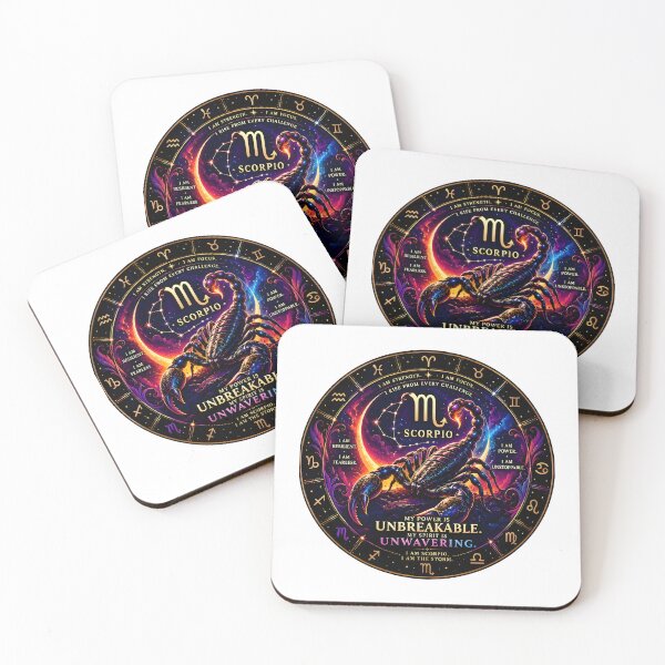 Item preview, Scorpio Unbreakable Unwavering Power Galaxy Zodiac Art designed and sold by Zodiac Celestial Art.