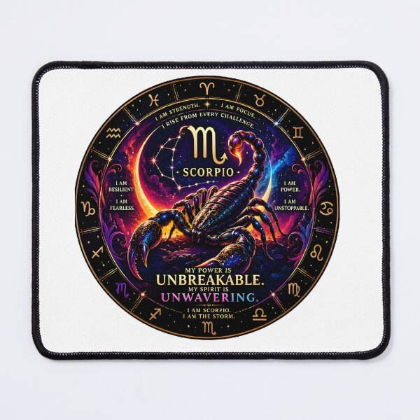 Item preview, Scorpio Unbreakable Unwavering Power Galaxy Zodiac Art designed and sold by Zodiac Celestial Art.
